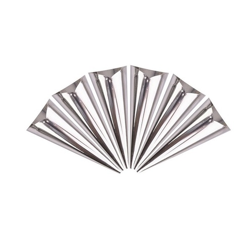 Appetito Stainless Steel Cream Horns (Set of 6) - 3213-2