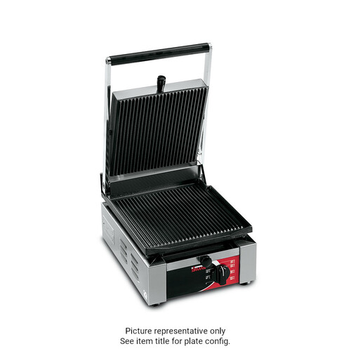 Sirman Elio L-R Panini Grill With Timer (Ribbed top / Smooth Bottom) - 34A1601102SI