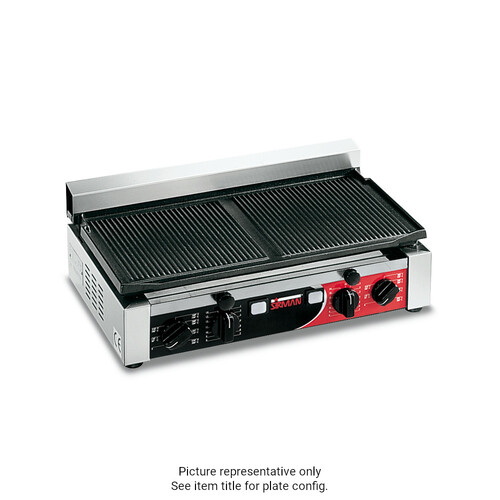 Sirman Top L-L Countertop Twin Grill (Smooth) - 34A3221002SI