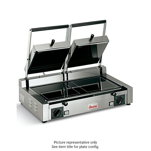 Sirman PD VT LL-LL  Ceran® Ceramic Glass Double Panini Grill (Smooth Top / Smooth Bottom) - 34A3444002SI