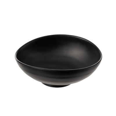 Coucou Melamine Oval Bowl Black 24cm - Black - 34BW24BK