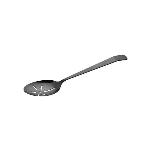 Moda Brooklyn Black PVD Slotted Serving Spoon - 18/10 - 310mm - 36561-BK