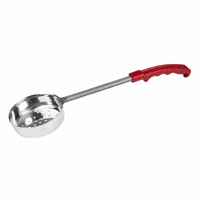 Spoodle / Portion Control - Perforated 60ml / 2oz - Stainless Steel, Red Handle  - 36972