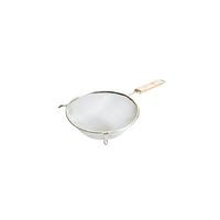 Strainer - Double Mesh 200x360mm - Stainless Steel, Wood Handle  - 38320