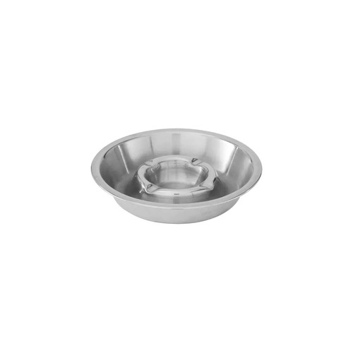 Double Well Ashtray 160mm Stainless Steel (Box of 10) - 40059