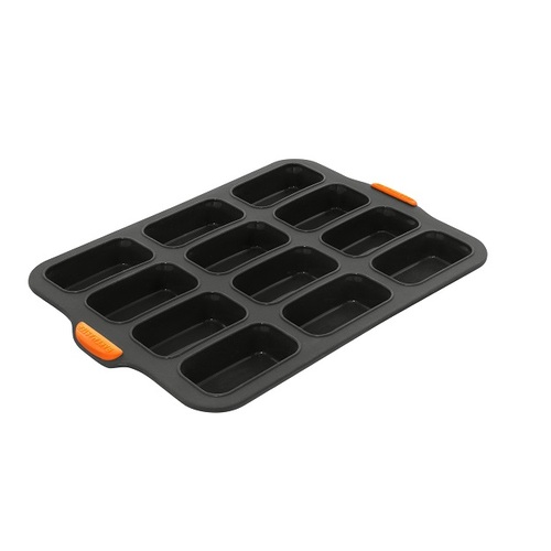 Bakemaster Reinforced Silicone 12 Cup Mini Loaf Pan 355x245mm - 40133