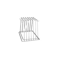 Cutting Board Rack - 6 Slot With Hooks Chrome Plated  - 40309-H