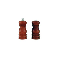 Salt Shaker & Pepper Mill Set 100mm Dark Wood - 40504