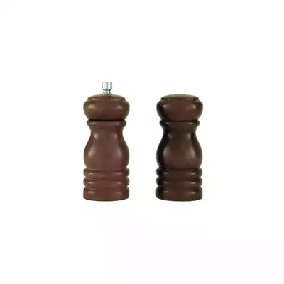 Salt Shaker & Pepper Mill Set 150mm Dark Wood - 40506