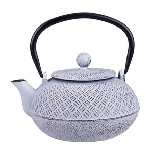 Teaology Cast Iron Teapot 800ml - Parquetry White - 4086W