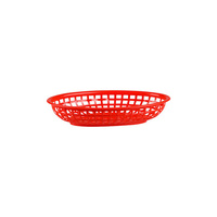 Bread Basket - Oval 240x150x50mm Red Polypropylene - 41800-R