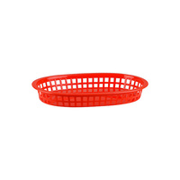 Bread Basket - Rectangular 270x180x40mm Red Polypropylene (Box of 36) - 41805-R