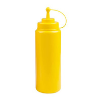 Squeeze Bottle - Wide Mouth With Cap 1000ml Yellow  - 45132-Y