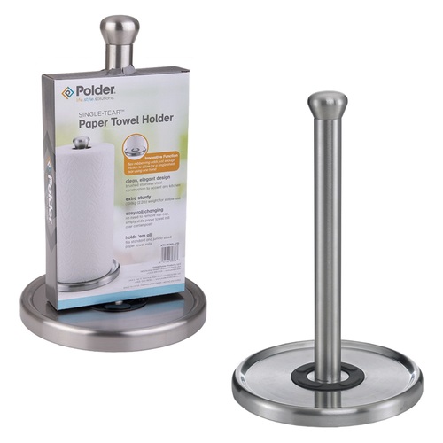 Polder Single-Tear Stainless Steel Paper Towel Holder - 4591-1