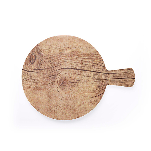 Chef Inox Round With Handle Wood Effect Melamine Oak 320mm - 46711