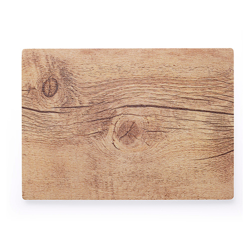 Chef Inox Rectangle Wood Effect Melamine Oak 360x255mm - 46720