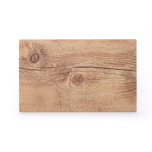 Chef Inox Rectangle Wood Effect Melamine Oak 410x255mm - 46725