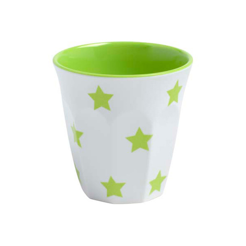 Jab Lime Green Stars On White Tumbler 90mm 300ml (Box of 12) - 47241