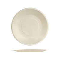 Trenton Disposable Round Plate 220mm Wide Rim, Bio Wood (Pack of 100) - 475022