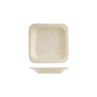 Trenton Disposable Square Plate 115x115mm Bio Wood (Box of 100) - 475111