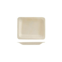 Trenton Disposable Rectangular Plate 120x90mm Bio Wood (Pack of 100) - 475112