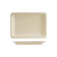 Trenton Disposable Rectangular Plate 220x120mm Bio Wood (Pack of 100) - 475120