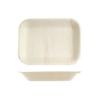 Trenton Disposable Rectangular Bowl 220x170mm Bio Wood (Pack of 100) - 475222
