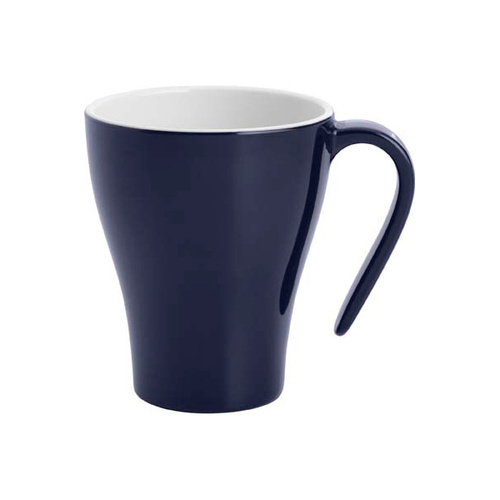 Jab Gelato -  Navy Blue/White Melamine Coffee Mug Stack 350ml (Box of 12) - 47540