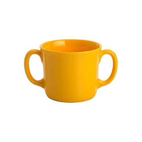 Gelato Melamine Cup With 2 Handles Yellow 250ml (Box of 12) - 47608