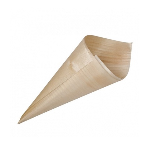 Trenton Disposable Cone Holder - 240mm Bio Wood (Box of 1000) - 47724