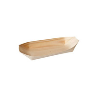 Trenton Disposable Oval Boat 115x65mm Bio Wood (Pack of 50) - 47811