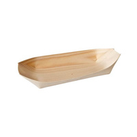 Trenton Disposable Oval Boat 165x95mm Bio Wood (Pack of 50) - 47817