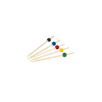 Party Pick - Assorted Coloured Tips 125mm Bamboo (Pack of 1200) - 47955