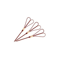 Skewer - Heart 120mm Red Bamboo (Pack of 1000) - 47982-R
