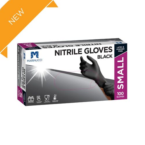 Black Powder Free Nitrile Glove - Small (Box of 100) - 48-MNGSPFBL