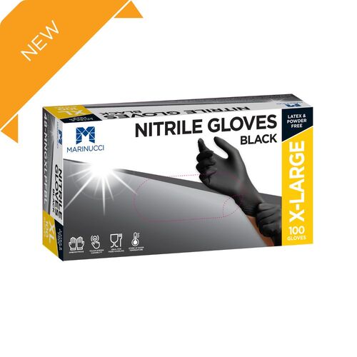 Black Powder Free Nitrile Glove - Extra Large (Box of 100) - 48-MNGXLPFBL