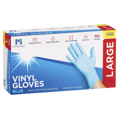 Vinyl Glove P/F Large (Box of 100) - 48-MVGLPFB
