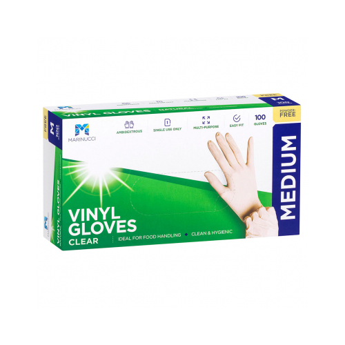 Vinyl Glove Clear P/F Medium (Box of 100) - 48-MVGMPF