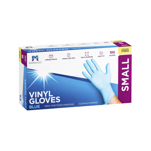 Vinyl Powder Free Glove Blue Small (Box of 100) - 48-MVGSPFB