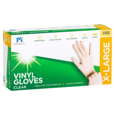 Vinyl Glove Clear P/F X-Large (Box of 100) - 48-MVGXLPF