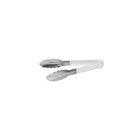 Colour Coded Tong PVC Coated Handle 230mm White Stainless Steel, One Piece  - 48009-W