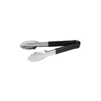 Colour Coded Tong PVC Coated Handle 300mm Black Stainless Steel, One Piece  - 48012-BK
