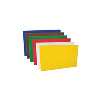 Cutting Board - 6 Pieces - 1 Each Of Blue, Brown, Green, Red, White, Yellow 250x400x13mm - Polyethylene  - 48019
