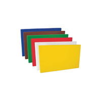 Cutting Board - 6 Pieces - 1 Each Of Blue, Brown, Green, Red, White, Yellow 300x450x13mm - Polyethylene  - 48020