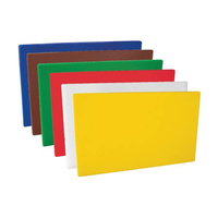 Cutting Board - 6 Pieces - 1 Each Of Blue, Brown, Green, Red, White, Yellow 380x510x13mm - Polyethylene  - 48021