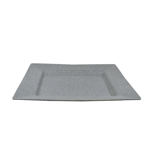 Jab Concrete Matt Square Melamine Plate W/Rim 400mm - 49064-CON