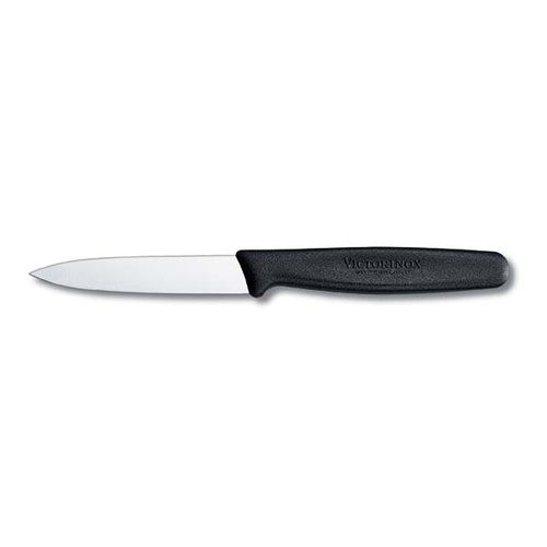 Victorinox Paring Knife Straight Edge 80mm - Black Polypropylene - 5.0603