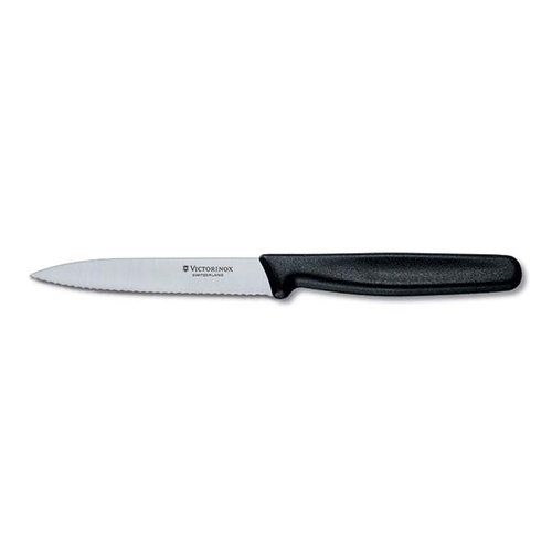 Victorinox Paring Knife Wavy Edge 100mm - Black - 5.0733