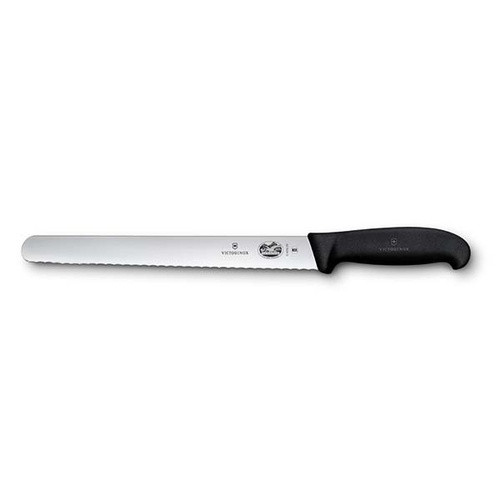 Victorinox Slicing Knife Wavy Edge 250mm - Black Fibrox - 5.4233.25