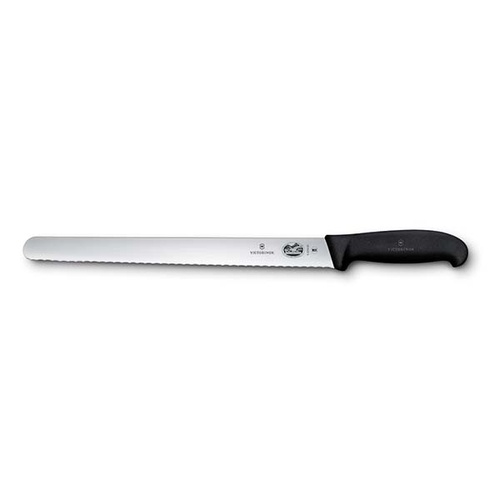 Victorinox Slicing Knife Wavy Edge 300mm - Black Fibrox - 5.4233.30